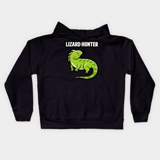 Lizard Hunter Animal Reptile Lovers Gift Kids Hoodie